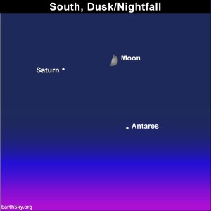 8.29.17 Moon Saturn Antares Photo Op Rings of Saturn!