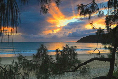 Leo Romantic Sunrise Wedding Noosa Beach Australia